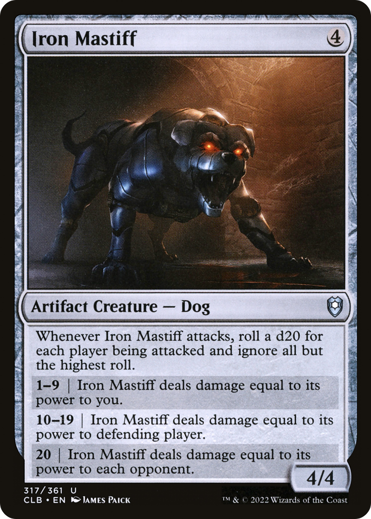 Iron Mastiff (CLB-317) [Commander Legends: Battle for Baldur's Gate] Foil