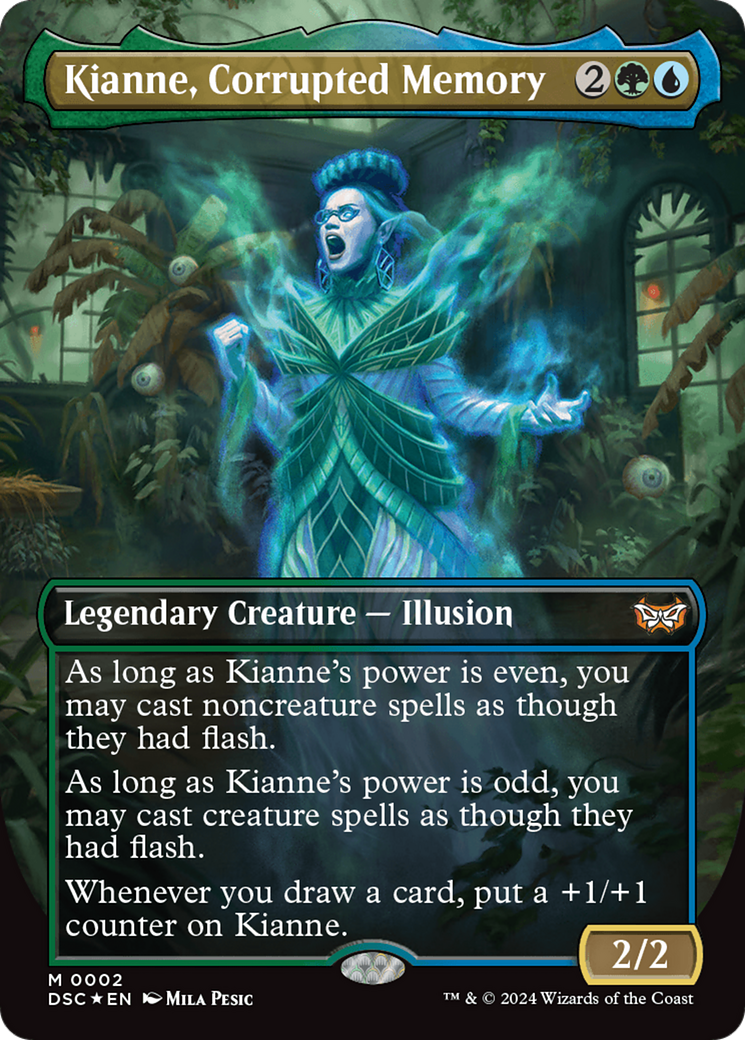 Kianne, Corrupted Memory (DSC-002) [Duskmourn: House of Horror Commander] (Borderless) Foil