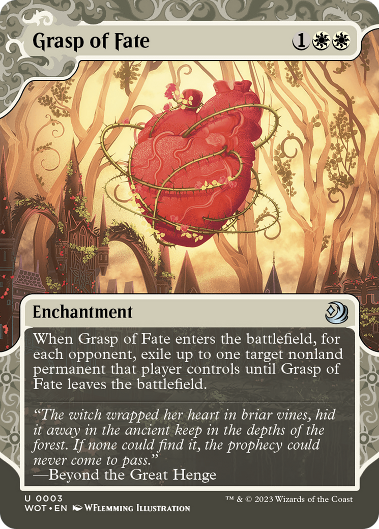 Grasp of Fate (WOT-003) [Wilds of Eldraine: Enchanting Tales]: (Showcase) (Borderless)