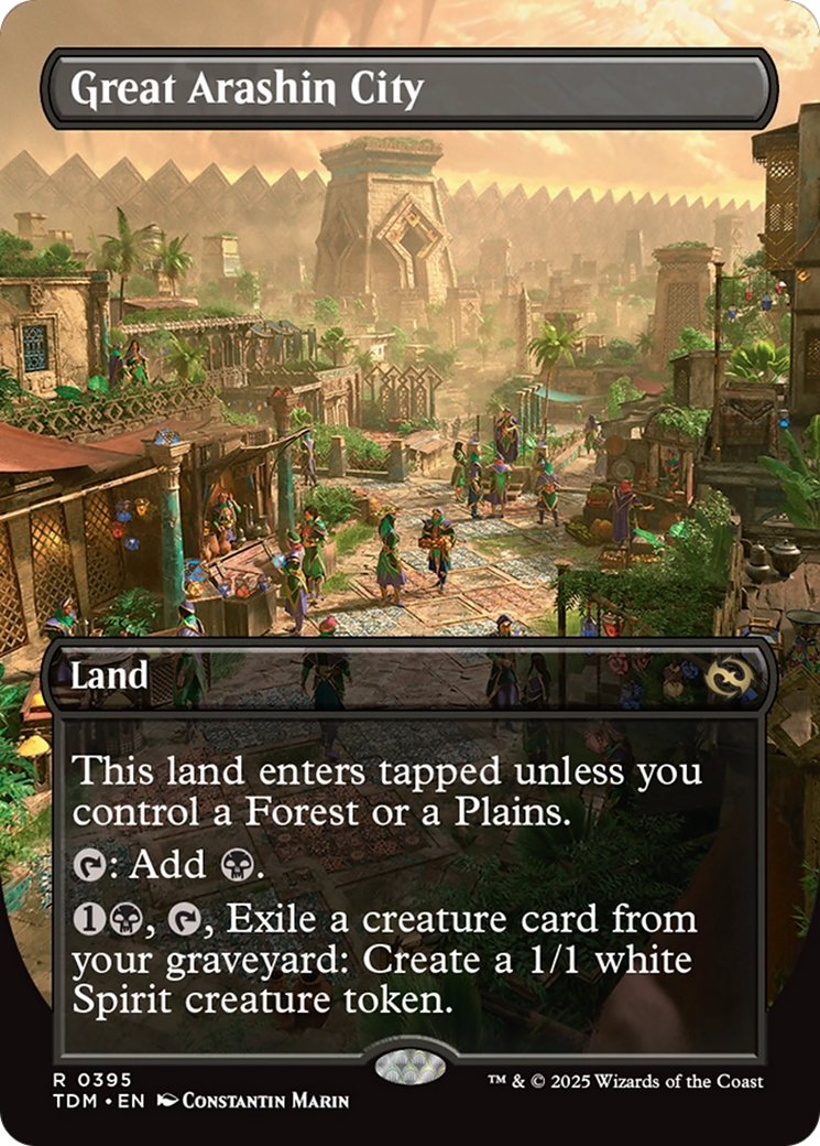 Great Arashin City (TDM-395) [Tarkir: Dragonstorm] (Borderless) Foil