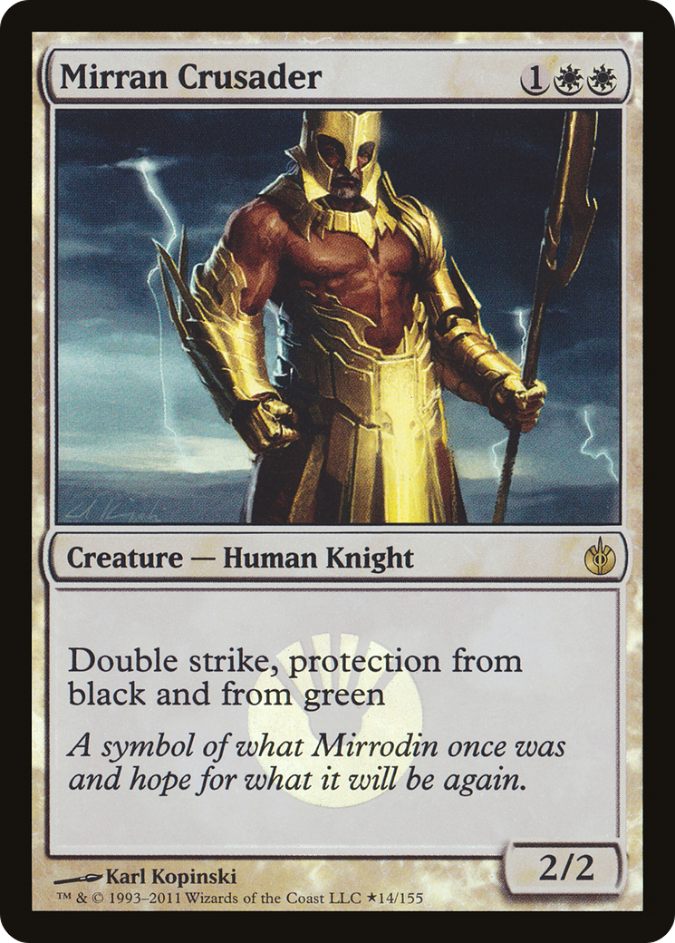 Mirran Crusader (BABP-14★) [Mirrodin Besieged Promos] Foil