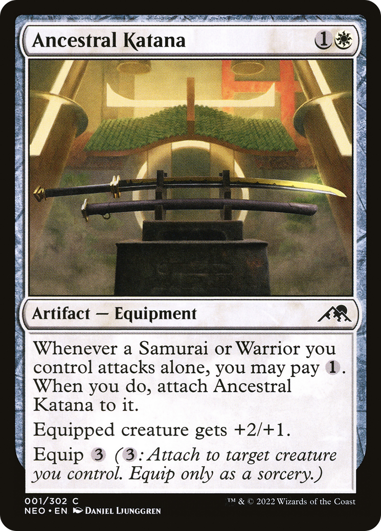 Ancestral Katana (NEO-001) [Kamigawa: Neon Dynasty] Foil