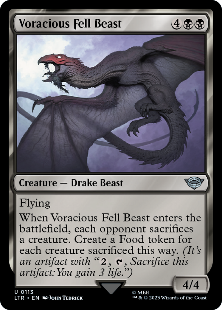 Voracious Fell Beast (LTR-113) [The Lord of the Rings: Tales of Middle-earth] Foil