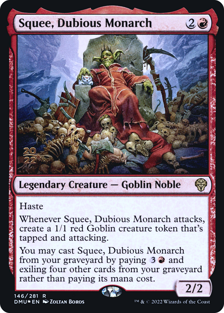 Squee, Dubious Monarch (PRE-146) [Dominaria United Promos] Foil