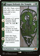 Jugan Defends the Temple (Extended Art) (NEO-475) [Kamigawa: Neon Dynasty]