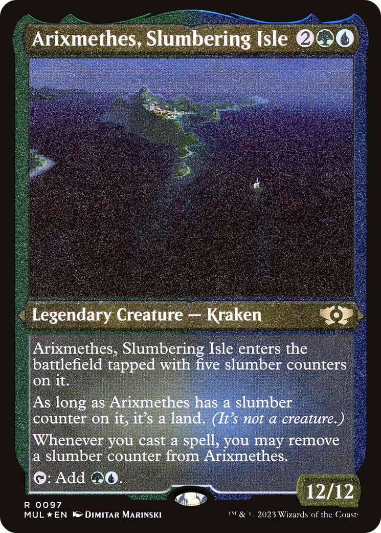 Arixmethes, Slumbering Isle (MUL-097) [Multiverse Legends] Etched Foil
