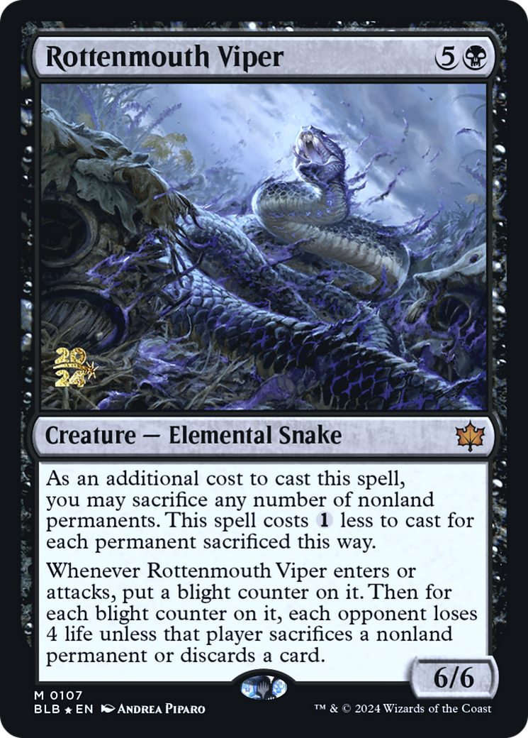 Rottenmouth Viper (PRE-107S) [Bloomburrow Promos] Foil