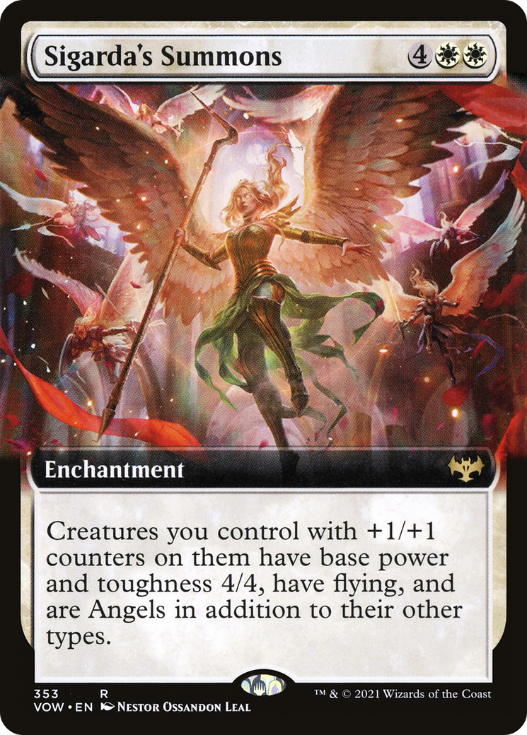 Sigarda's Summons (Extended Art) (VOW-353) [Innistrad: Crimson Vow]
