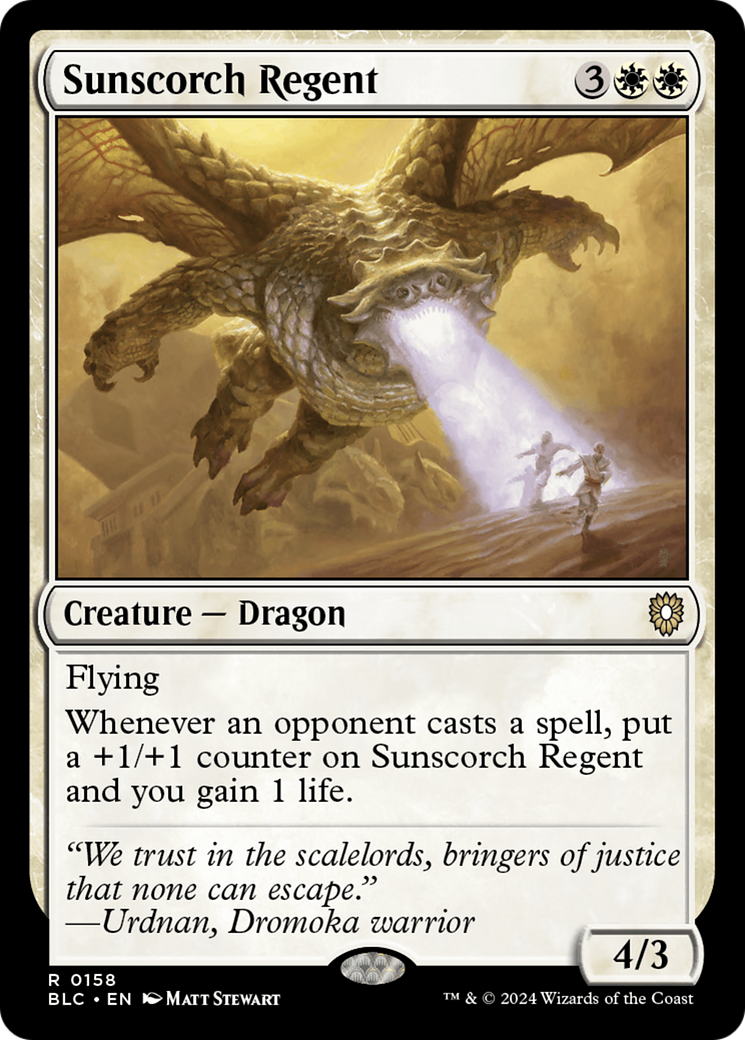Sunscorch Regent (BLC-158) [Bloomburrow Commander]