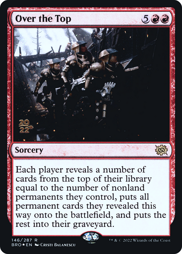 Over the Top (PRE-146) [The Brothers' War Promos] Foil