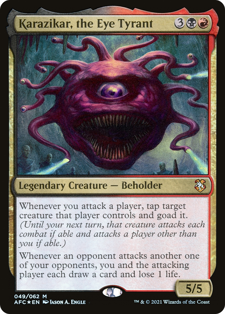 Karazikar, the Eye Tyrant (AFC-049) [Forgotten Realms Commander] Foil