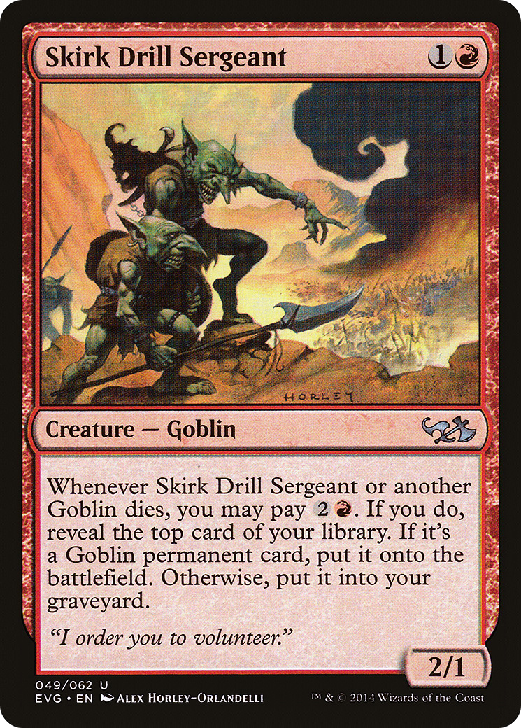 Skirk Drill Sergeant (DD3-049) [Duel Decks Anthology: Elves vs. Goblins]