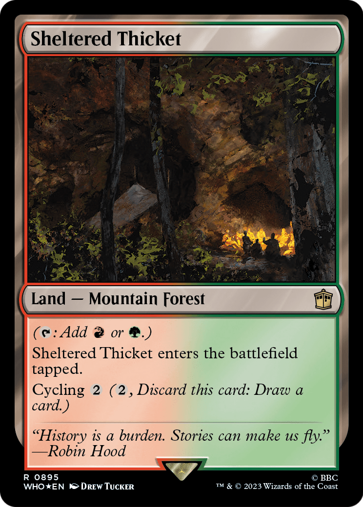 Sheltered Thicket (Surge Foil) (WHO-895) [Doctor Who] Foil
