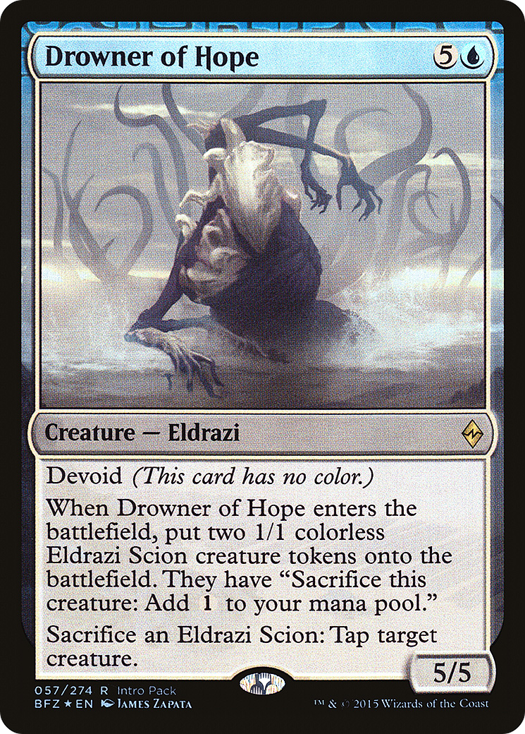 Drowner of Hope (UMP-057) [Battle for Zendikar Promos] Foil