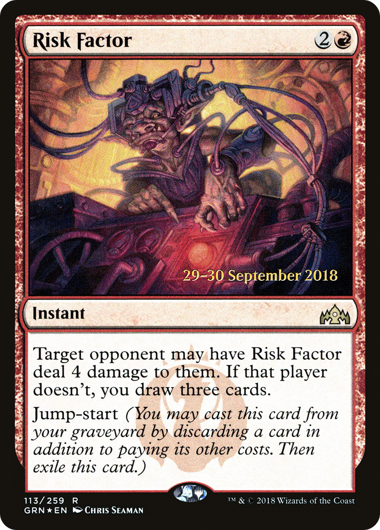 Risk Factor (PRE-113S) [Guilds of Ravnica Promos] Foil