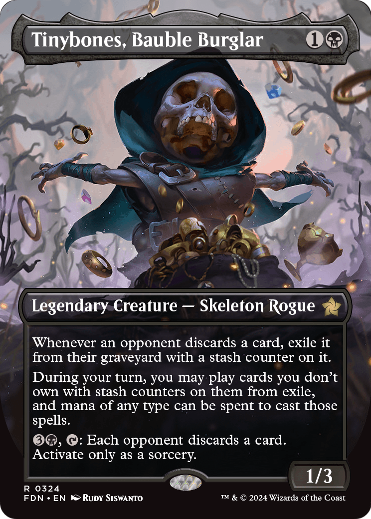 Tinybones, Bauble Burglar (Borderless) (FDN-324) [Foundations] Foil