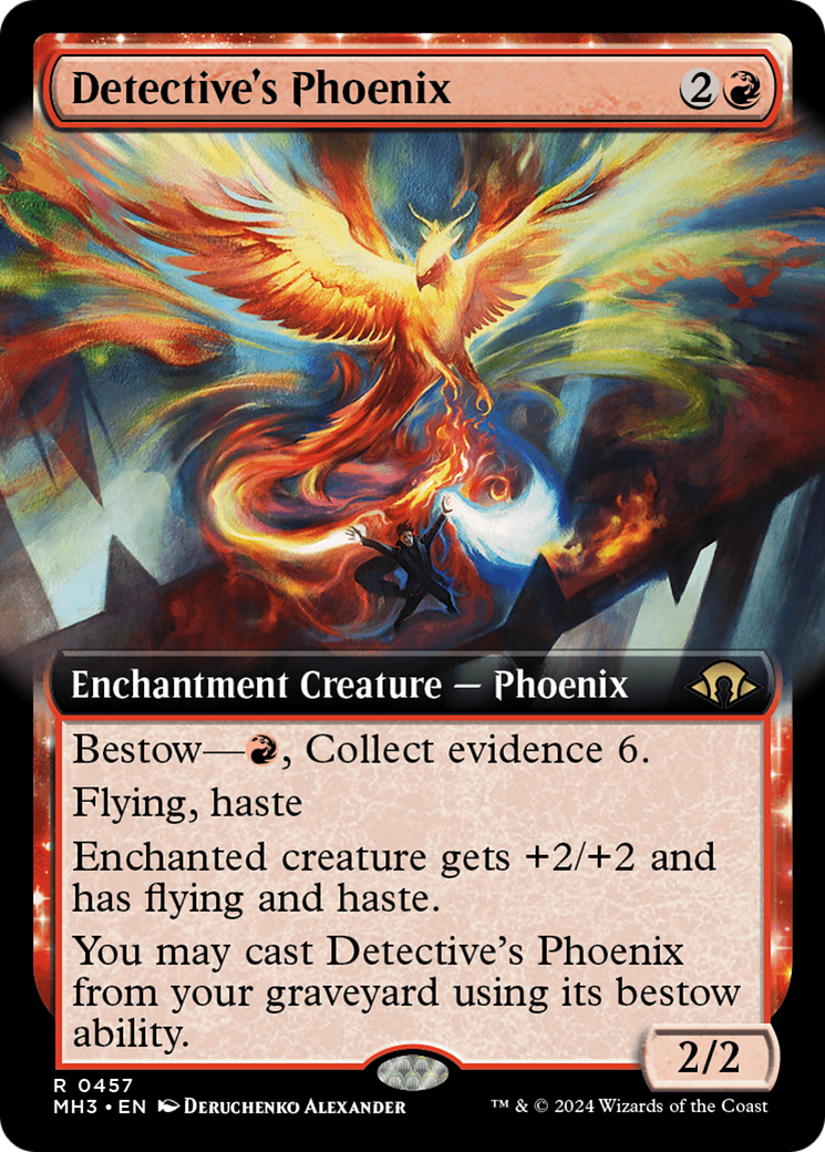Detective's Phoenix (MH3-457) [Modern Horizons 3]: (Extended Art, enchantment) Foil
