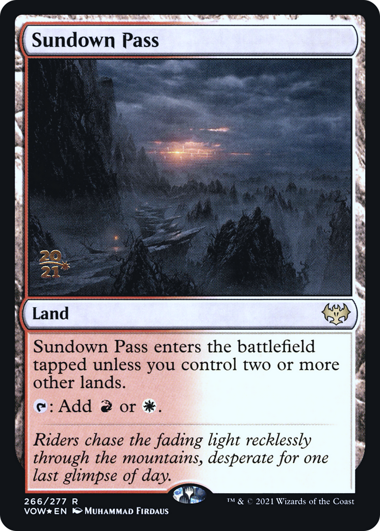 Sundown Pass (PRE-266) [Innistrad: Crimson Vow Promos] Foil
