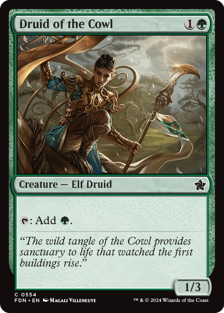 Druid of the Cowl (FDN-554) [Foundations] Foil