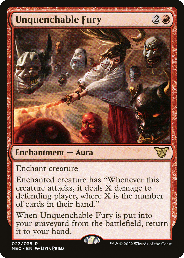 Unquenchable Fury (NEC-023) [Neon Dynasty Commander]