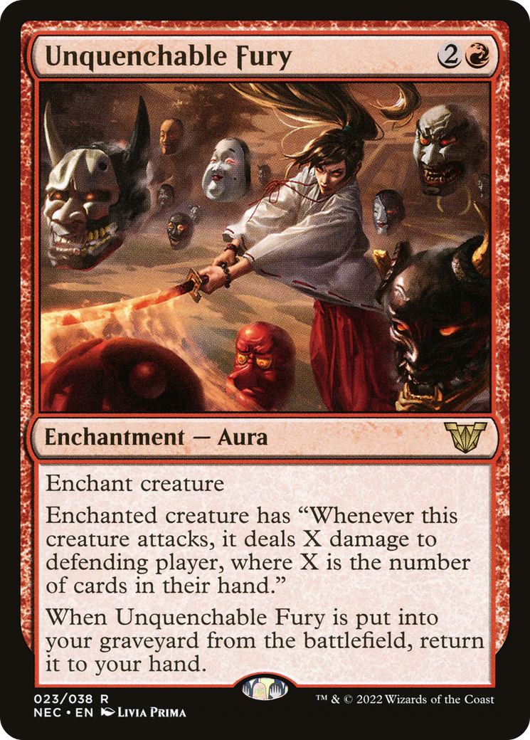 Unquenchable Fury (NEC-023) [Neon Dynasty Commander]