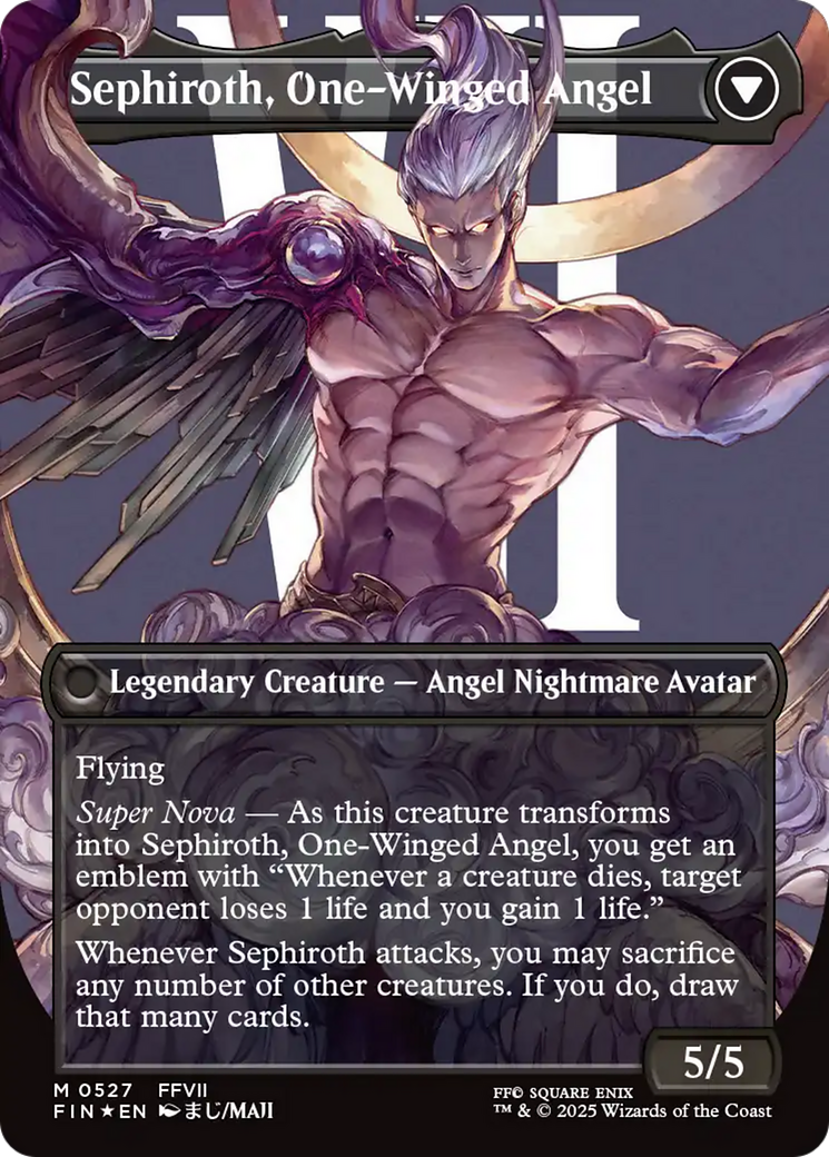 Sephiroth, Fabled SOLDIER (Borderless) (Surge Foil) (FIN-527) [FINAL FANTASY] (Borderless) Foil