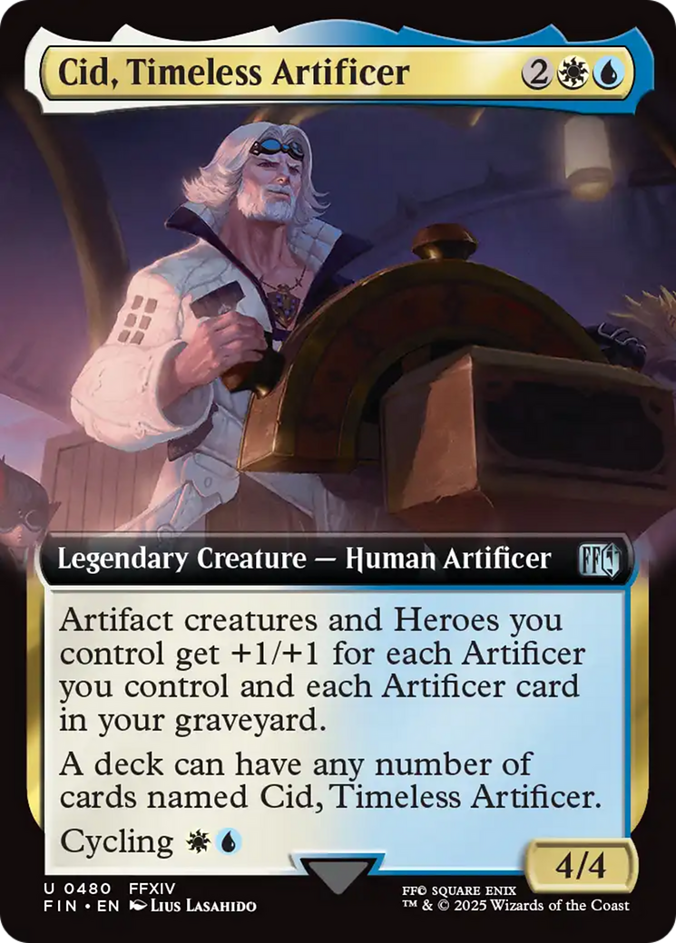 Cid, Timeless Artificer (Extended Art) (FIN-480) [FINAL FANTASY]: (Extended Art)