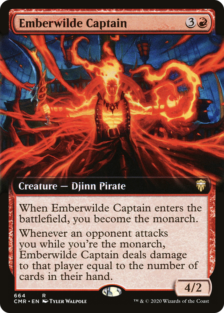 Emberwilde Captain (Extended Art) (CMR-664) [Commander Legends]