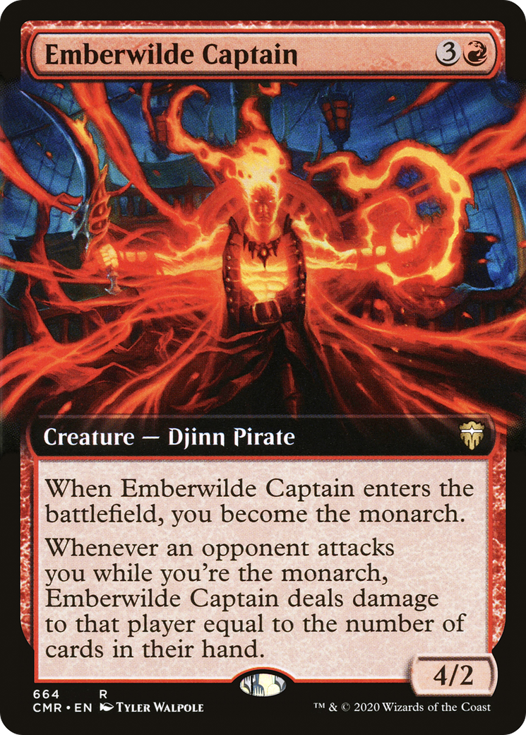 Emberwilde Captain (CMR-664) [Commander Legends]: (Extended Art) Foil