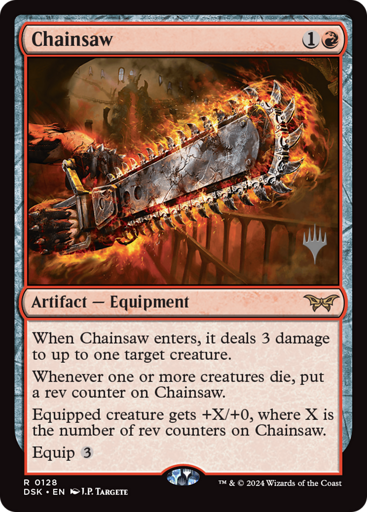 Chainsaw (PPDSK-128P) [Duskmourn: House of Horror Promos] Foil