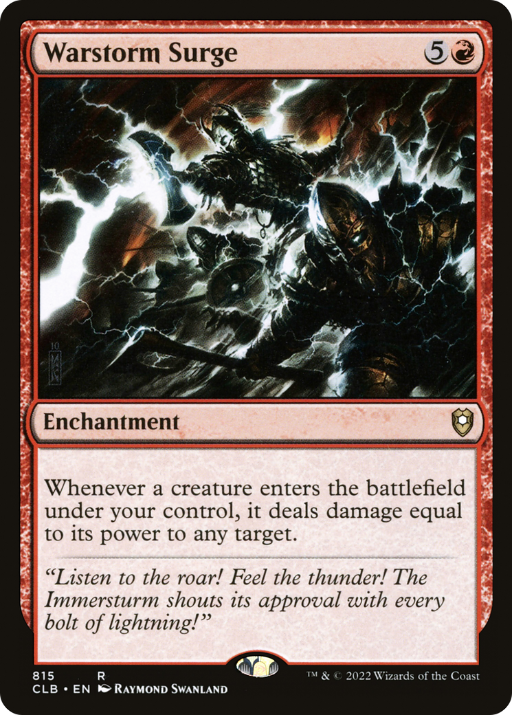 Warstorm Surge (CLB-815) [Commander Legends: Battle for Baldur's Gate]