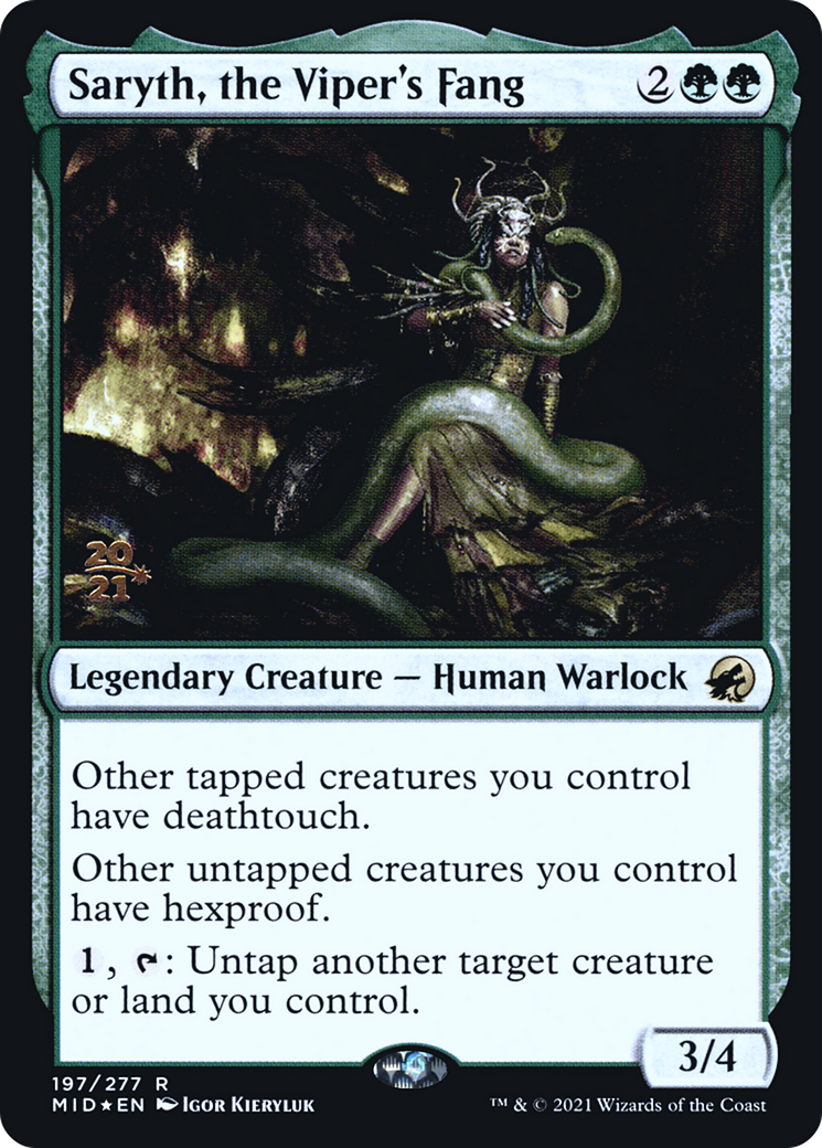 Saryth, the Viper's Fang (PRE-197S) [Innistrad: Midnight Hunt Promos] Foil