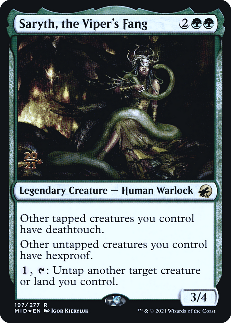 Saryth, the Viper's Fang (PRE-197S) [Innistrad: Midnight Hunt Promos] Foil