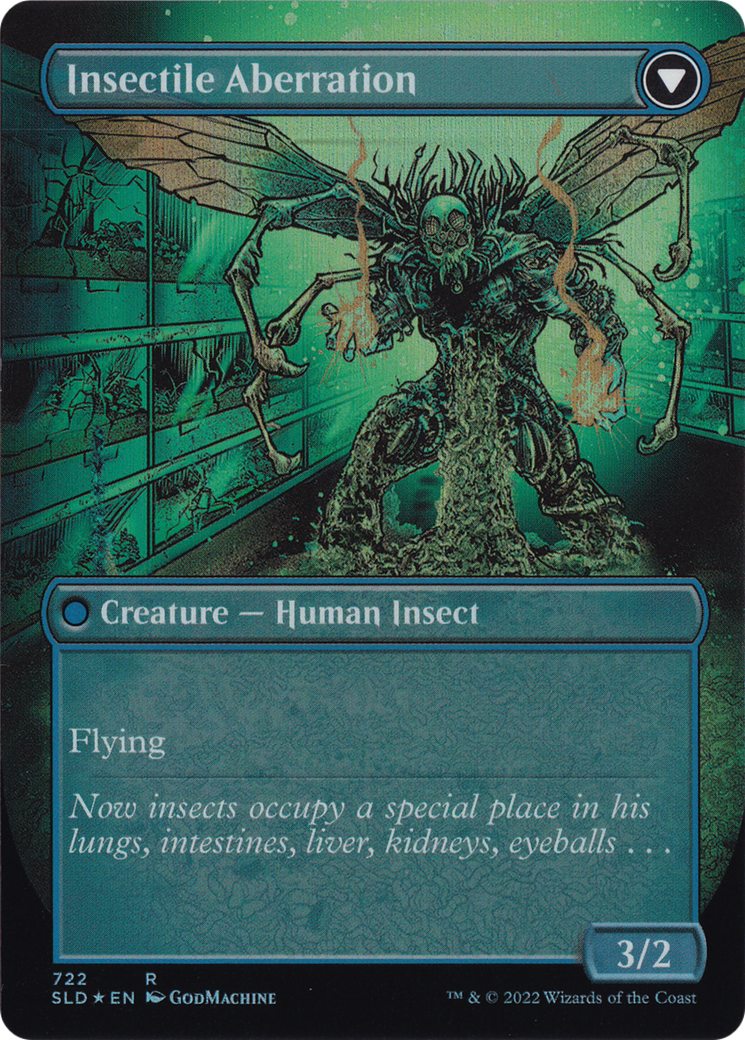 Delver of Secrets // Insectile Aberration (SLD-722) [Secret Lair Drop] (Borderless) Foil