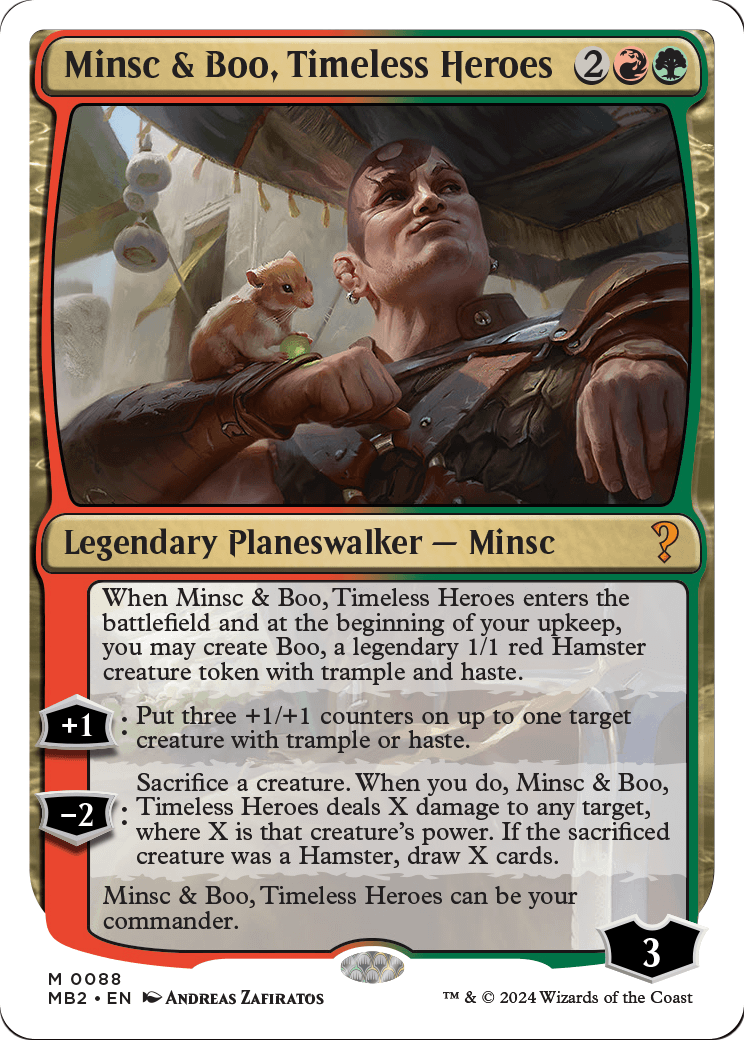 Minsc & Boo, Timeless Heroes (White Border) (MB2-088) [Mystery Booster 2]
