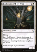 Beckoning Will-o'-Wisp (CLB-010) [Commander Legends: Battle for Baldur's Gate] Foil