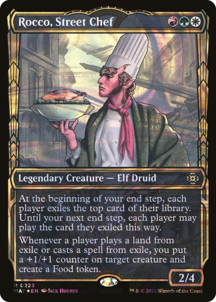 Rocco, Street Chef (Halo Foil) (MAT-223) (Showcase) [March of the Machine: The Aftermath] Foil