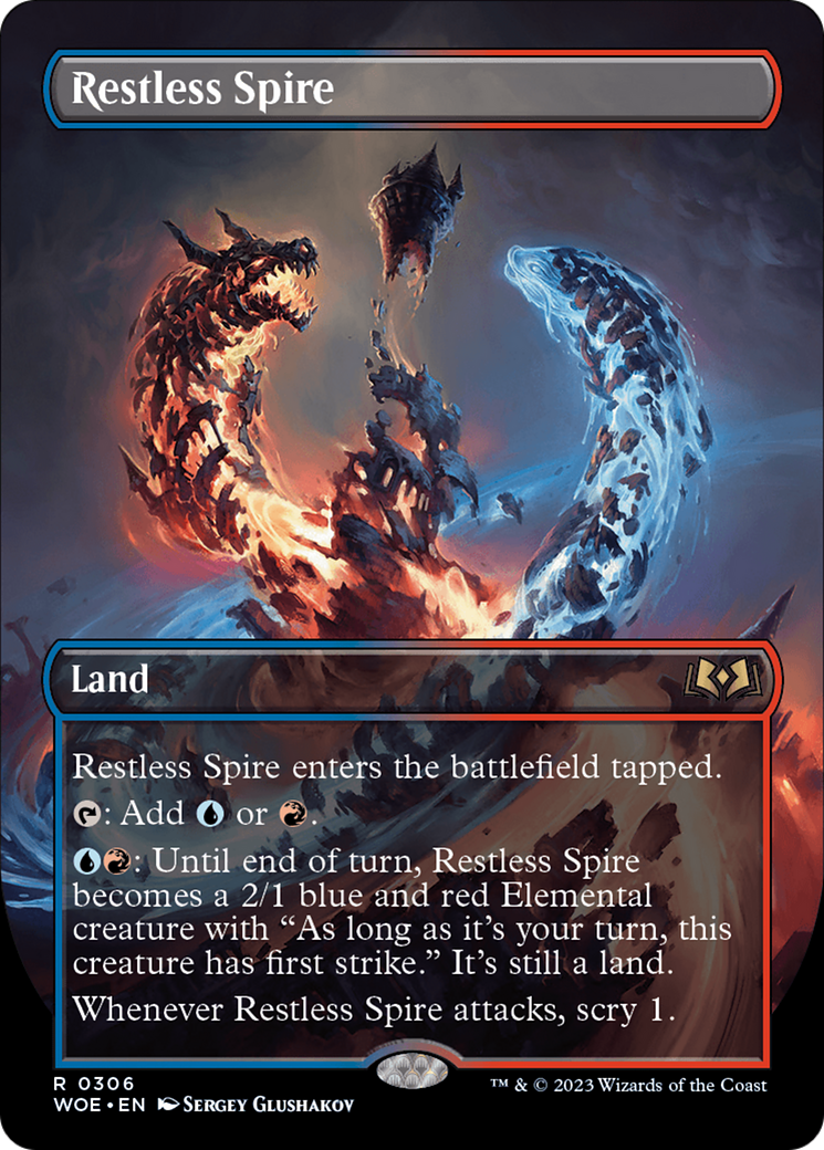 Restless Spire (WOE-306) [Wilds of Eldraine] (Borderless) Foil