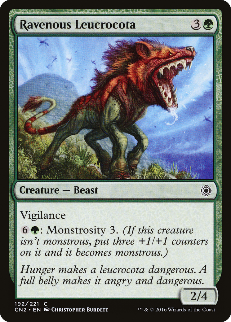 Ravenous Leucrocota (CN2-192) [Conspiracy: Take the Crown]