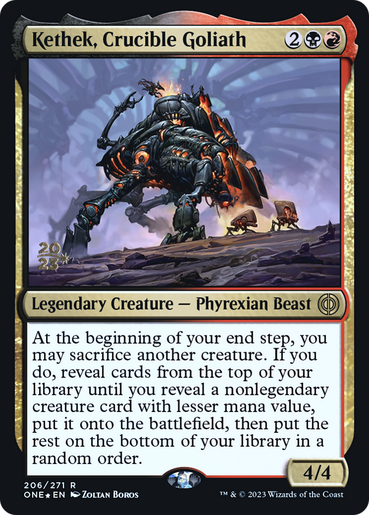 Kethek, Crucible Goliath (PRE-206S) [Phyrexia: All Will Be One Promos] Foil