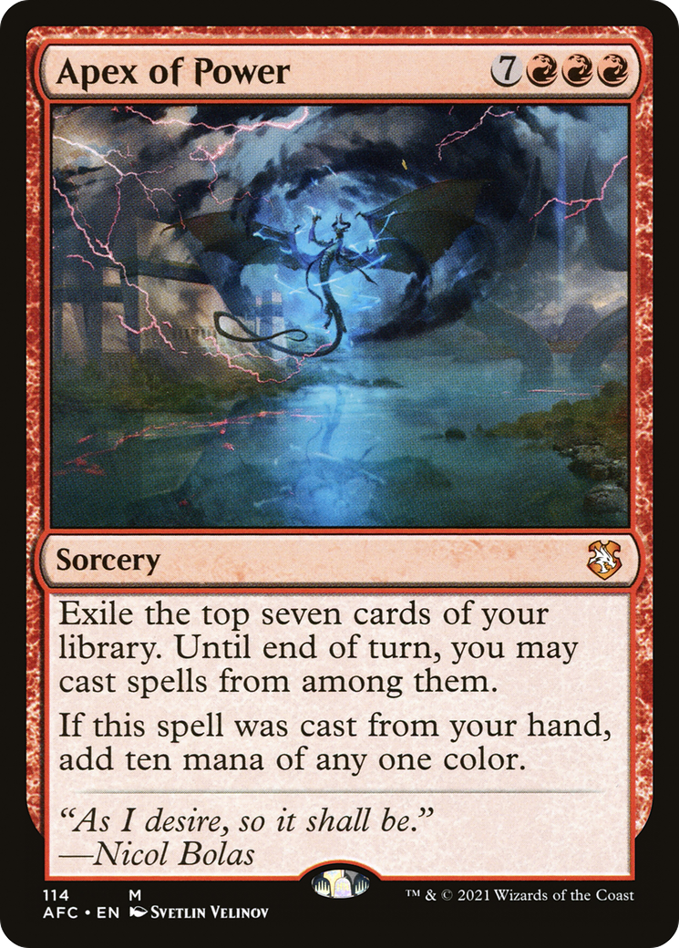 Apex of Power (AFC-114) [Forgotten Realms Commander]
