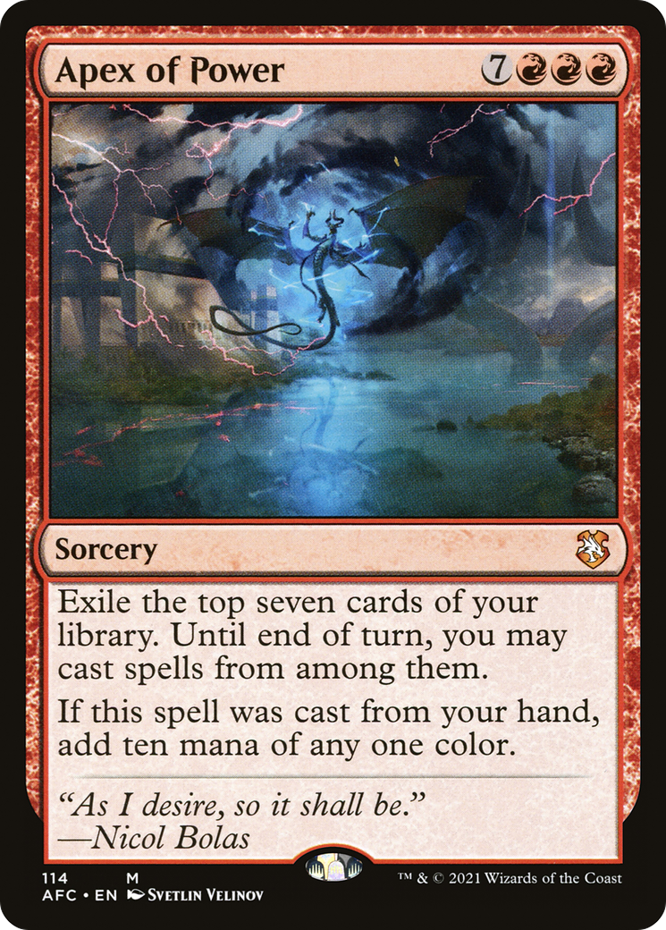 Apex of Power (AFC-114) [Forgotten Realms Commander]