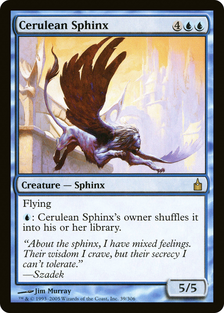 Cerulean Sphinx (RAV-039) [Ravnica: City of Guilds] Foil