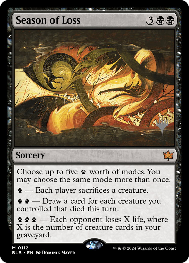 Season of Loss (PPBLB-112P) [Bloomburrow Promos] Foil