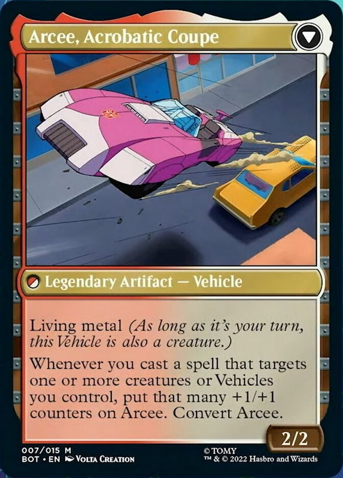 Arcee, Sharpshooter // Arcee, Acrobatic Coupe (BOT-007) [Transformers]: (convertdfc)
