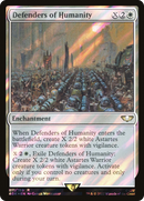Defenders of Humanity (Surge Foil) (40K-011) [Warhammer 40,000 Commander] Foil