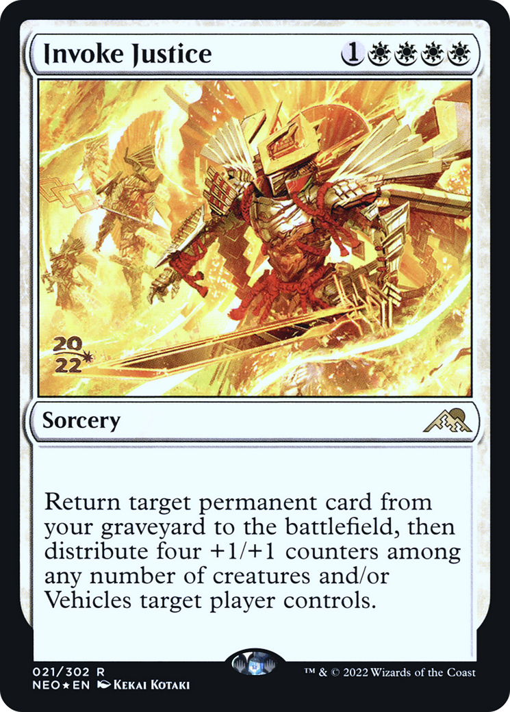 Invoke Justice (PRE-21S) [Kamigawa: Neon Dynasty Promos] Foil