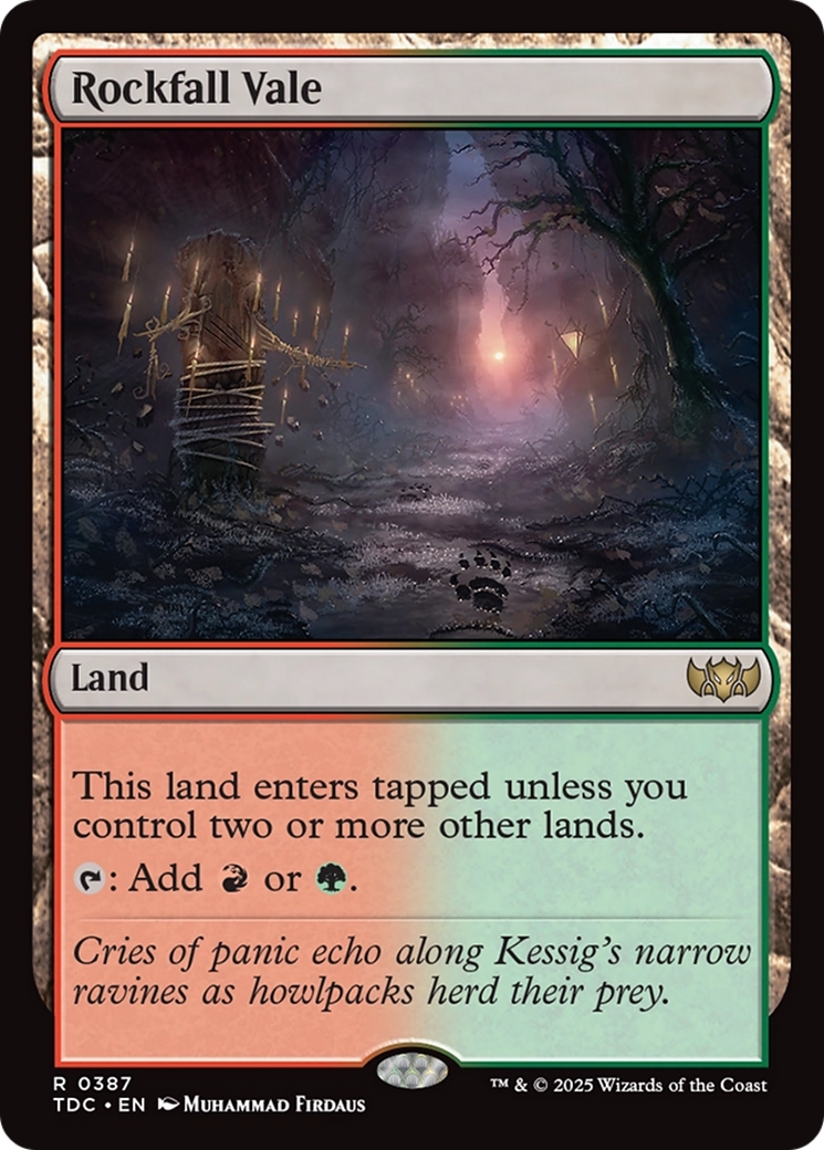 Rockfall Vale (TDC-387) [Commander: Tarkir: Dragonstorm]