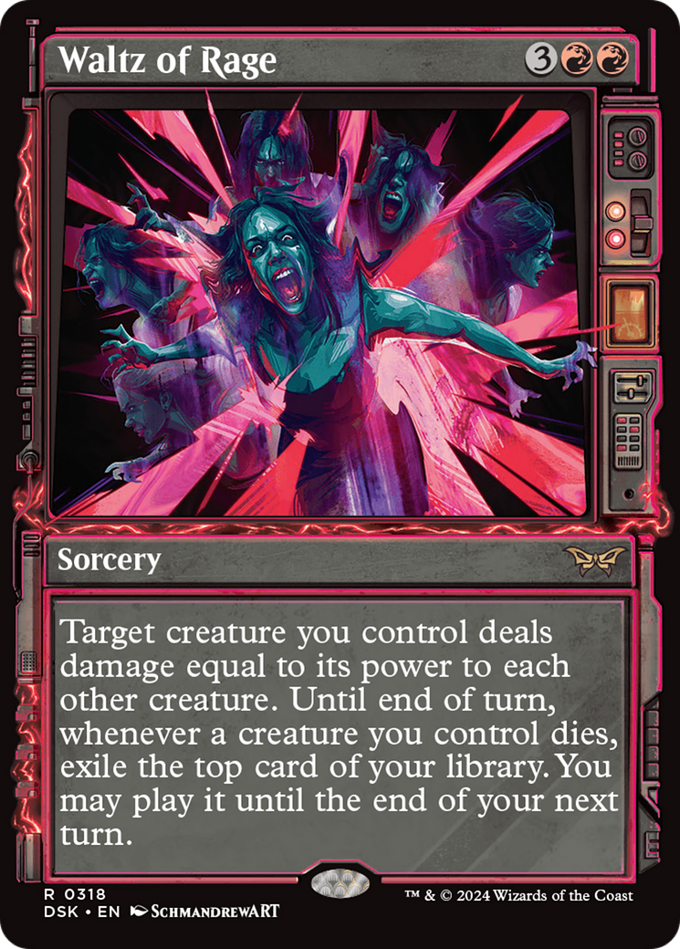 Waltz of Rage (DSK-318) [Duskmourn: House of Horror]: (Showcase) Foil