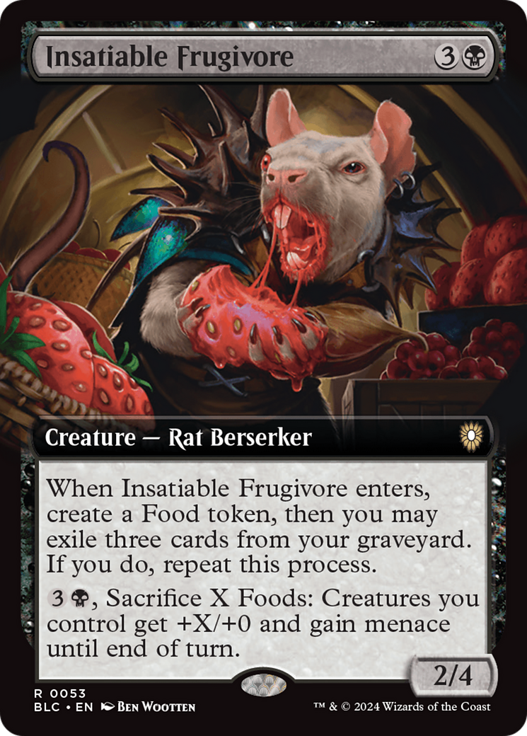 Insatiable Frugivore (BLC-053) [Bloomburrow Commander]: (Extended Art) Foil